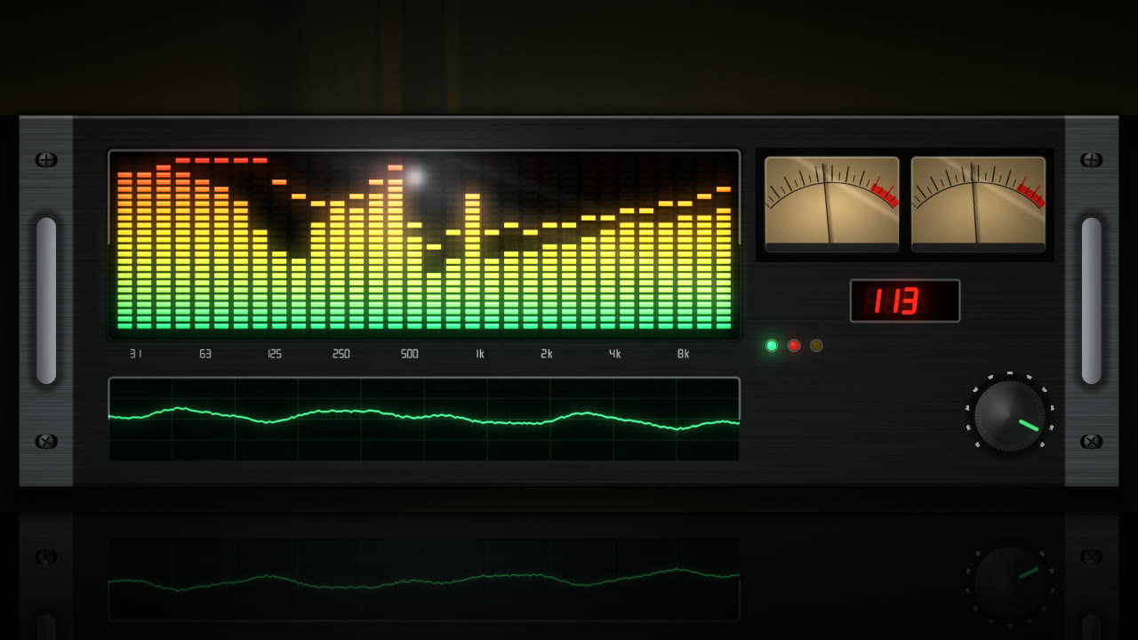 Classic Bars look: hi-fi spectrum analyser
